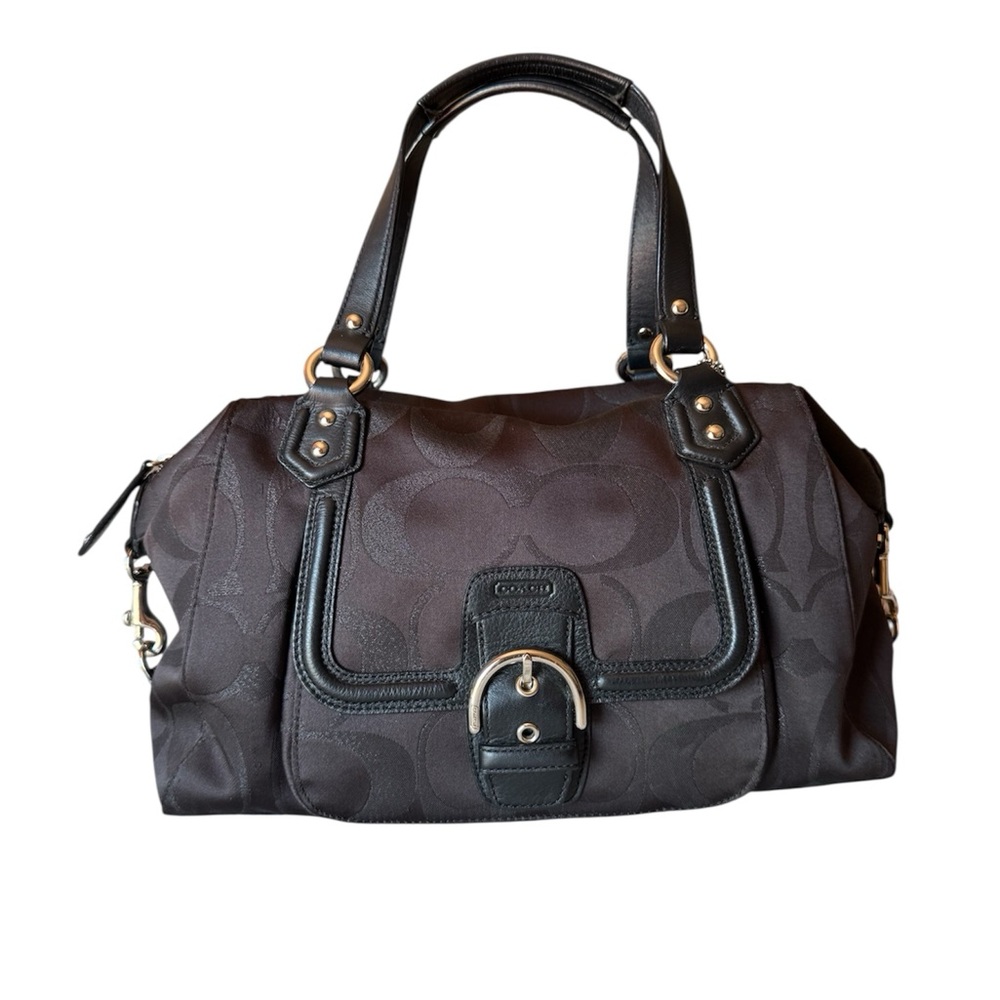 Coach Dark Brown Signature Shoulder Bag